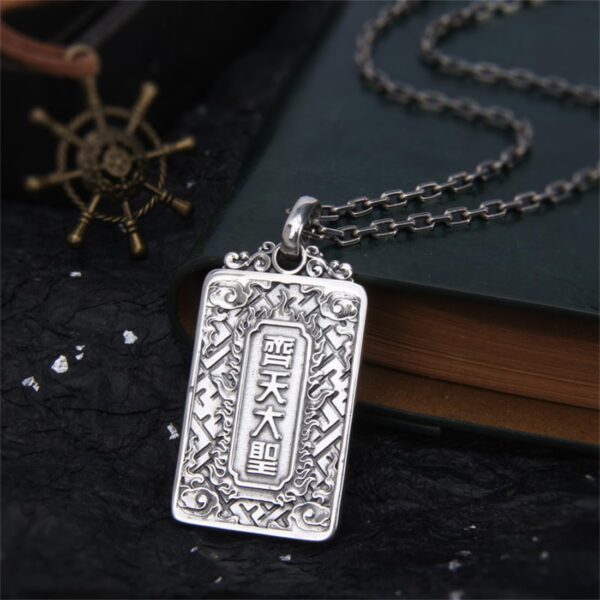 S925 Sterling Silver Wukong Pendant Vintage-Inspired Necklace