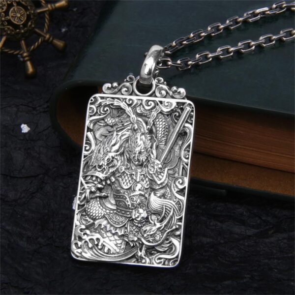 S925 Sterling Silver Wukong Pendant Vintage-Inspired Necklace